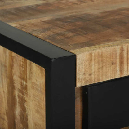 vidaXL Table d'appoint avec étagère Marron 40 x 40 x 80 cm Bois de manguier massif
