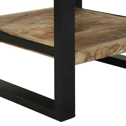 vidaXL Table d'appoint avec étagère Marron 40 x 40 x 80 cm Bois de manguier massif