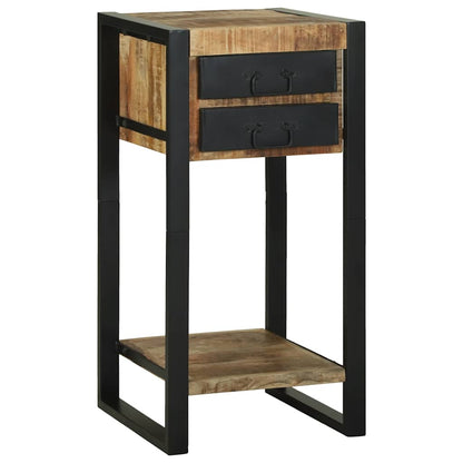 vidaXL Table d'appoint avec étagère Marron 40 x 40 x 80 cm Bois de manguier massif