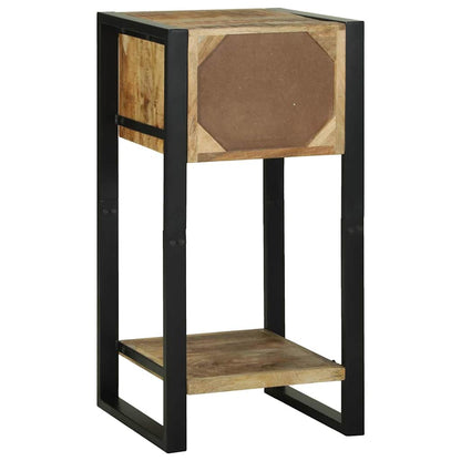 vidaXL Table d'appoint avec étagère Marron 40 x 40 x 80 cm Bois de manguier massif