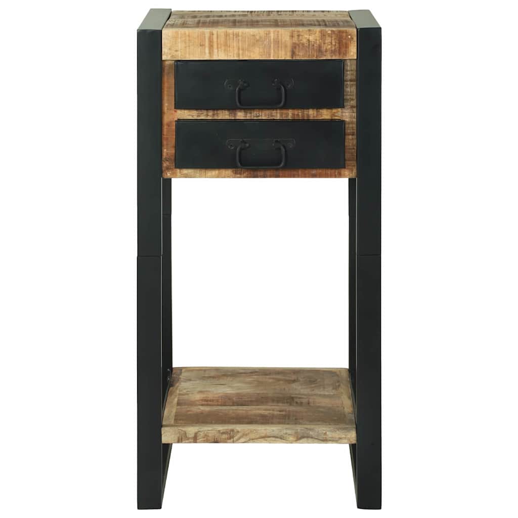 vidaXL Table d'appoint avec étagère Marron 40 x 40 x 80 cm Bois de manguier massif