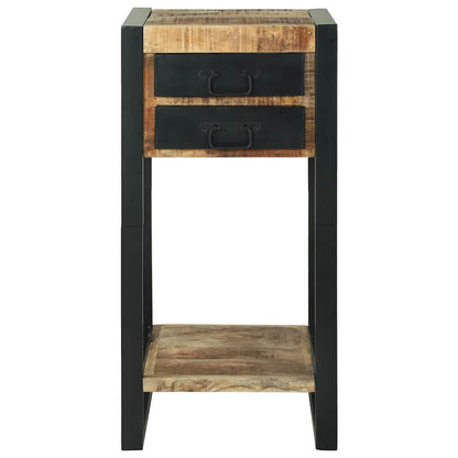 vidaXL Table d'appoint avec étagère Marron 40 x 40 x 80 cm Bois de manguier massif