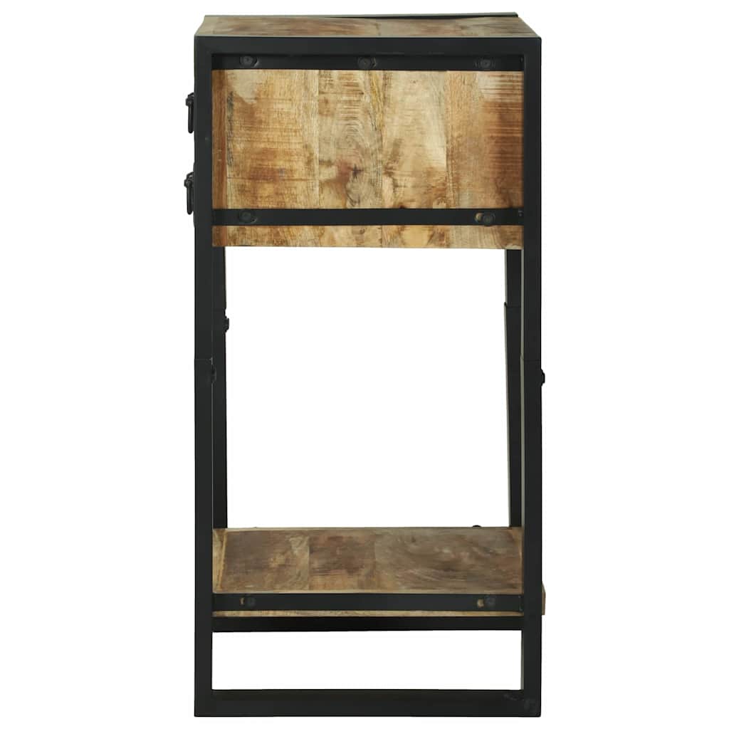vidaXL Table d'appoint avec étagère Marron 40 x 40 x 80 cm Bois de manguier massif