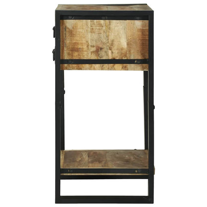 vidaXL Table d'appoint avec étagère Marron 40 x 40 x 80 cm Bois de manguier massif