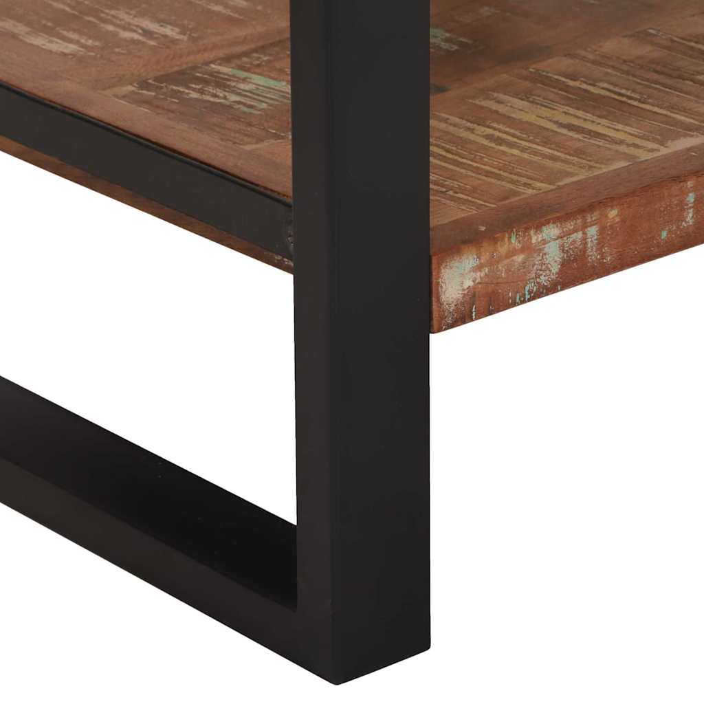 vidaXL Beistelltisch mit Regal Mehrfarbig Massives upgecyceltes Holz