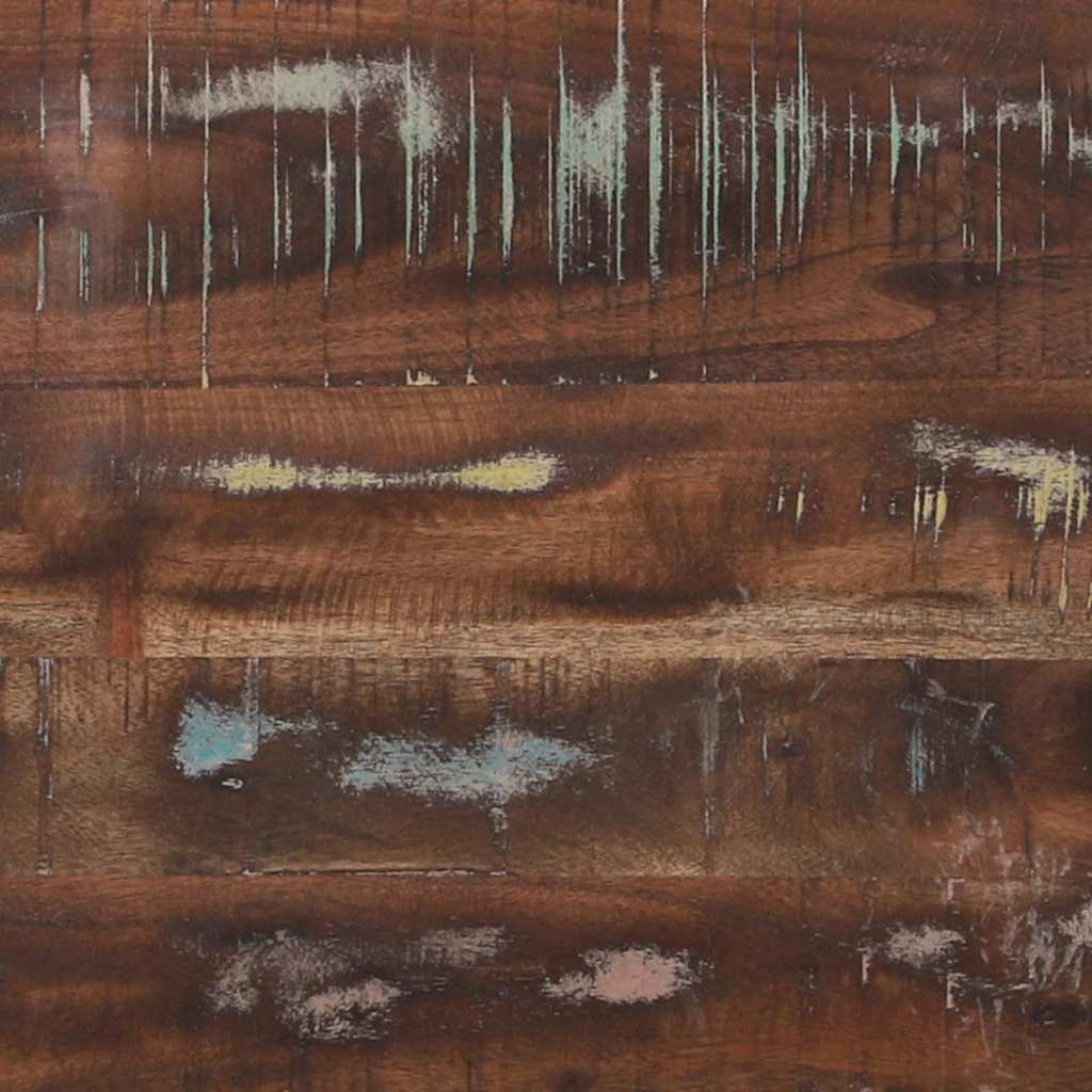 vidaXL Beistelltisch mit Regal Mehrfarbig Massives upgecyceltes Holz