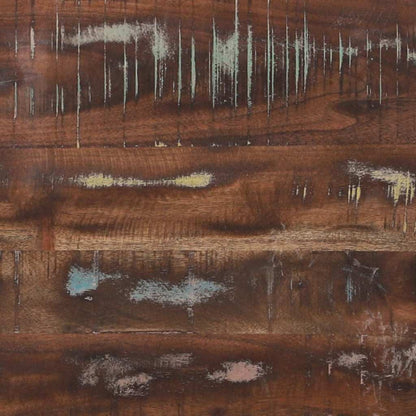 vidaXL Beistelltisch mit Regal Mehrfarbig Massives upgecyceltes Holz