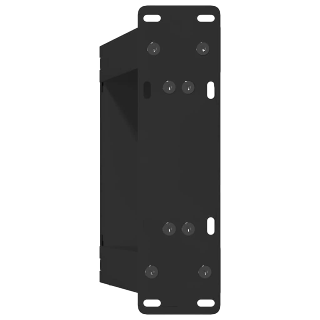 vidaXL Couchtischbeine U-Form 2 Stk. Schwarz 30x(30-31) cm Stahl