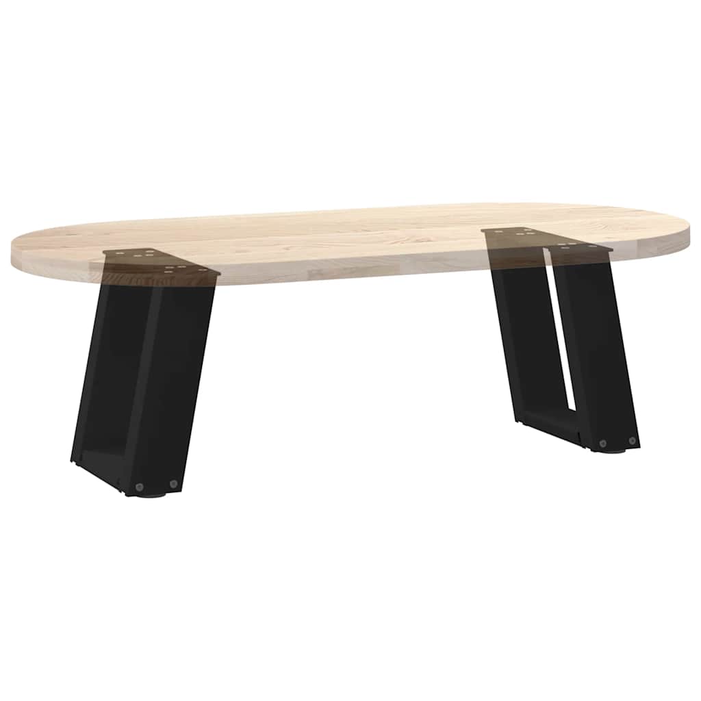vidaXL Couchtischbeine U-Form 2 Stk. Schwarz 30x(30-31) cm Stahl