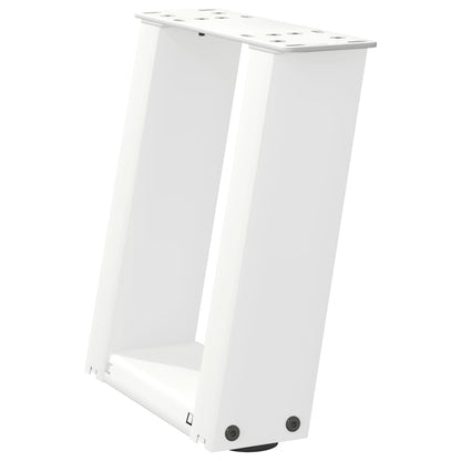 vidaXL Couchtischbeine U-Form 2 Stk. Weiß 30x(30-31) cm Stahl