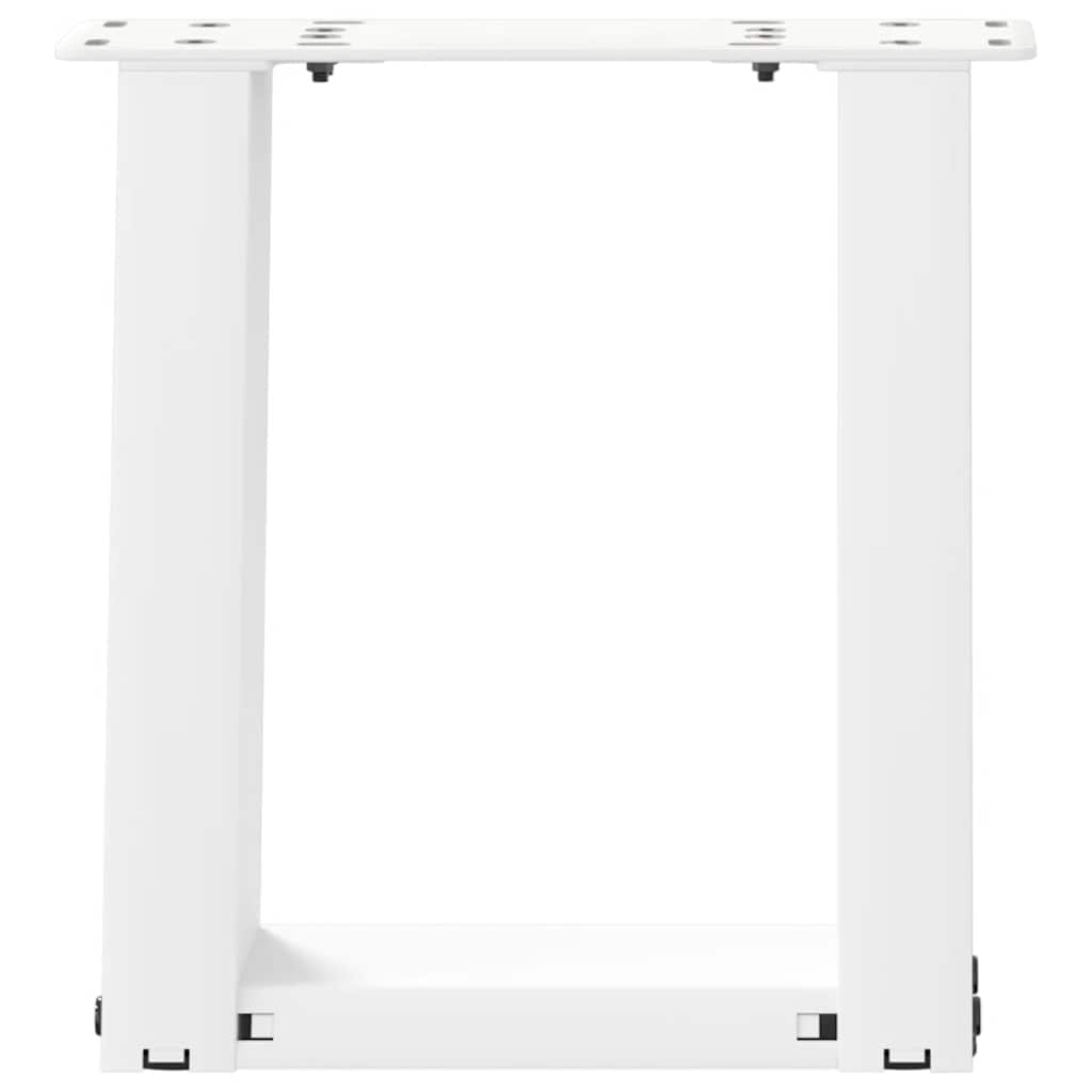 vidaXL Couchtischbeine U-Form 2 Stk. Weiß 30x(30-31) cm Stahl
