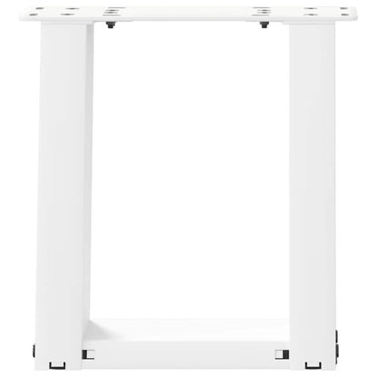 vidaXL Couchtischbeine U-Form 2 Stk. Weiß 30x(30-31) cm Stahl