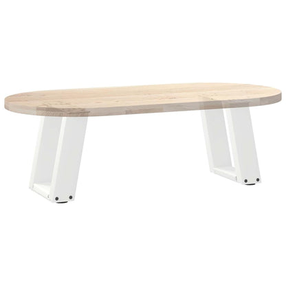 vidaXL Couchtischbeine U-Form 2 Stk. Weiß 30x(30-31) cm Stahl