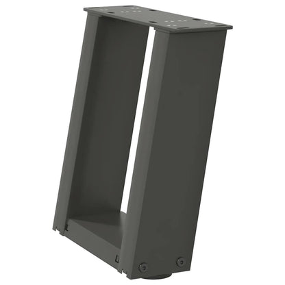 vidaXL Couchtischbeine U-Form 2 Stk. Anthrazit 30x(30-31) cm Stahl