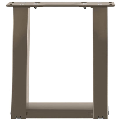 vidaXL Couchtischbeine U-Form 2 Stk. Naturstahl 30x(30-31) cm Stahl