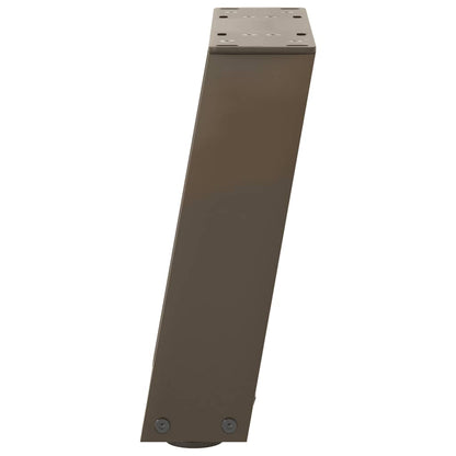 vidaXL Couchtischbeine U-Form 2 Stk. Naturstahl 30x(30-31) cm Stahl