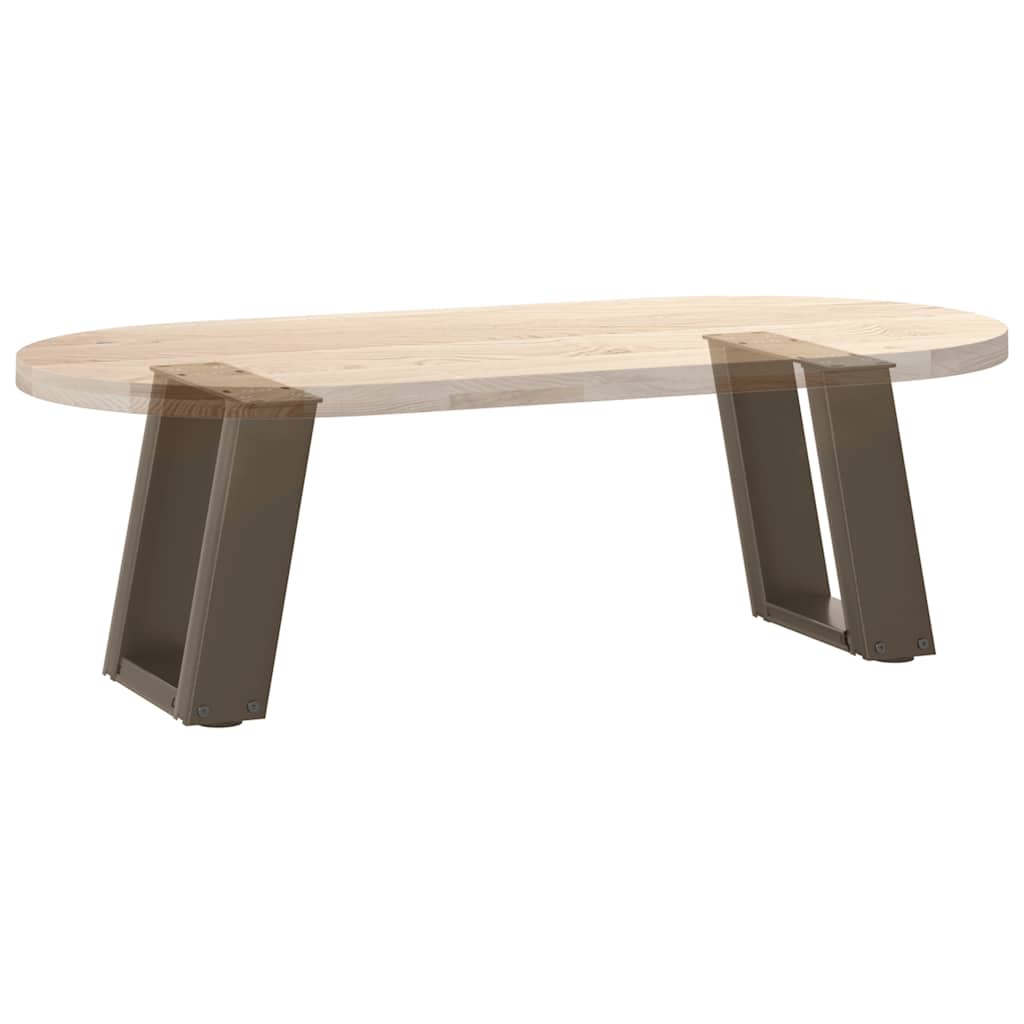 vidaXL Couchtischbeine U-Form 2 Stk. Naturstahl 30x(30-31) cm Stahl
