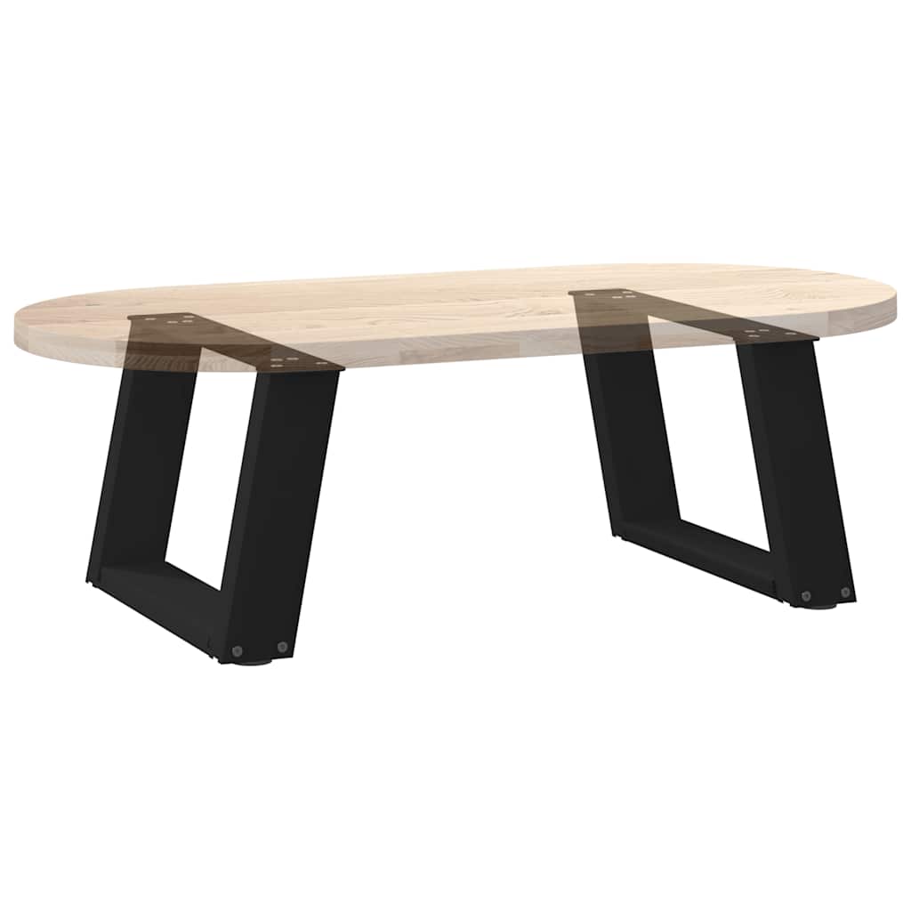vidaXL Couchtischbeine U-Form 2 Stk. Schwarz 40x(30-31) cm Stahl