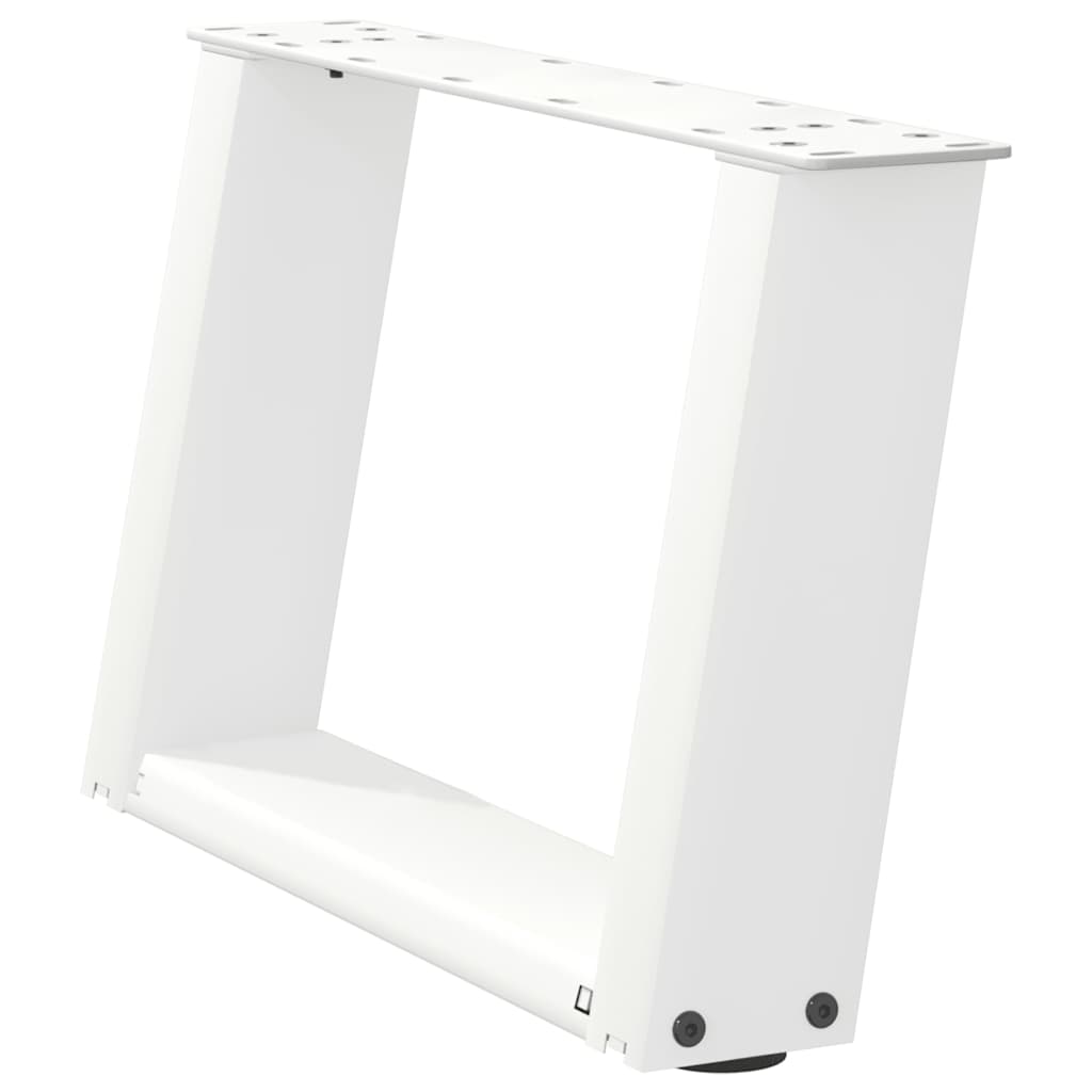 vidaXL Couchtischbeine U-Form 2 Stk. Weiß 40x(30-31) cm Stahl