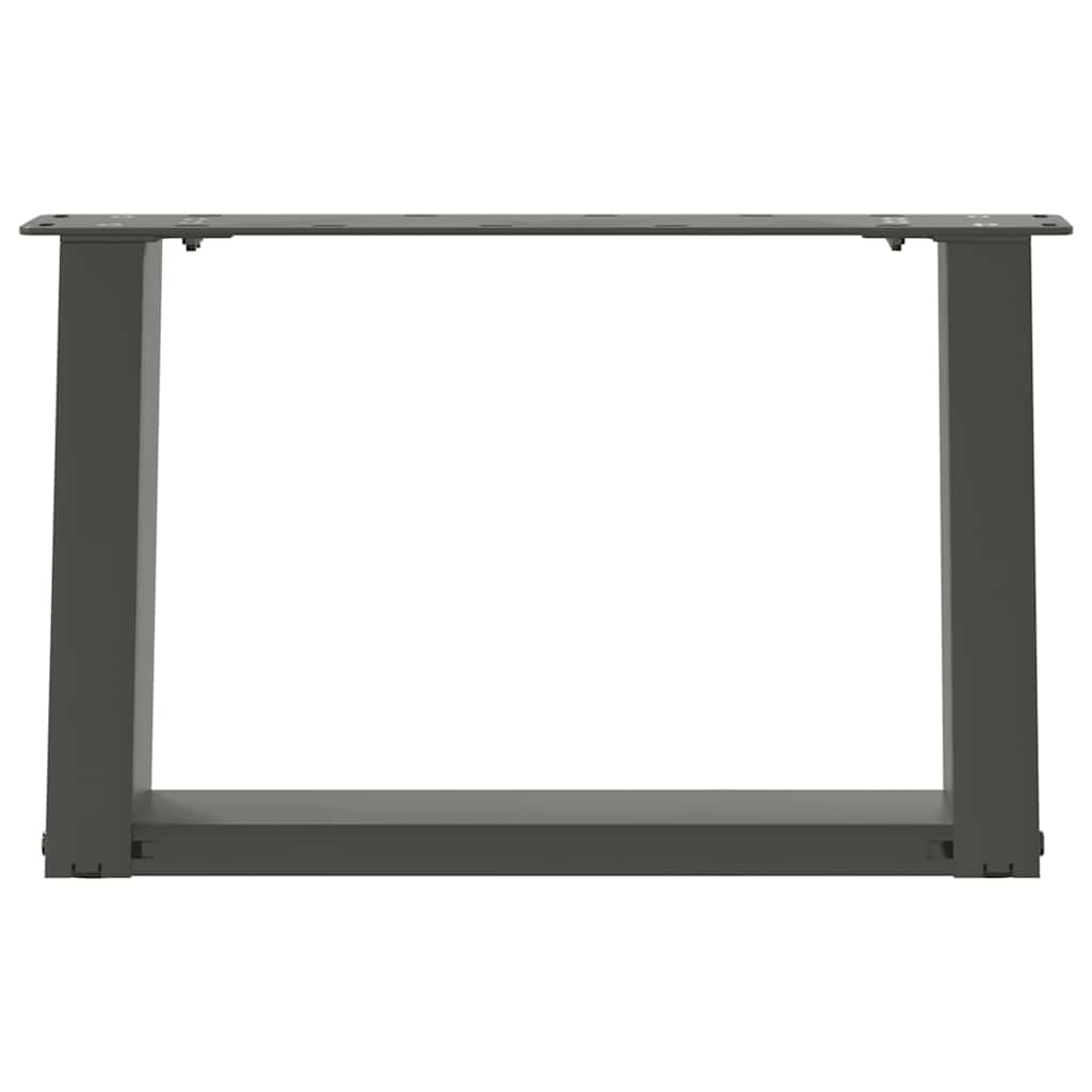 vidaXL Couchtischbeine U-Form 2 Stk. Anthrazit 40x(30-31) cm Stahl