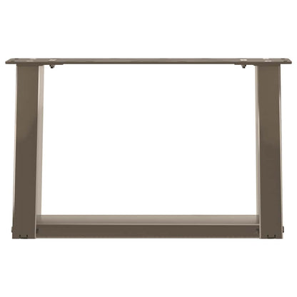 vidaXL Couchtischbeine U-Form 2 Stk. Naturstahl 40x(30-31) cm Stahl