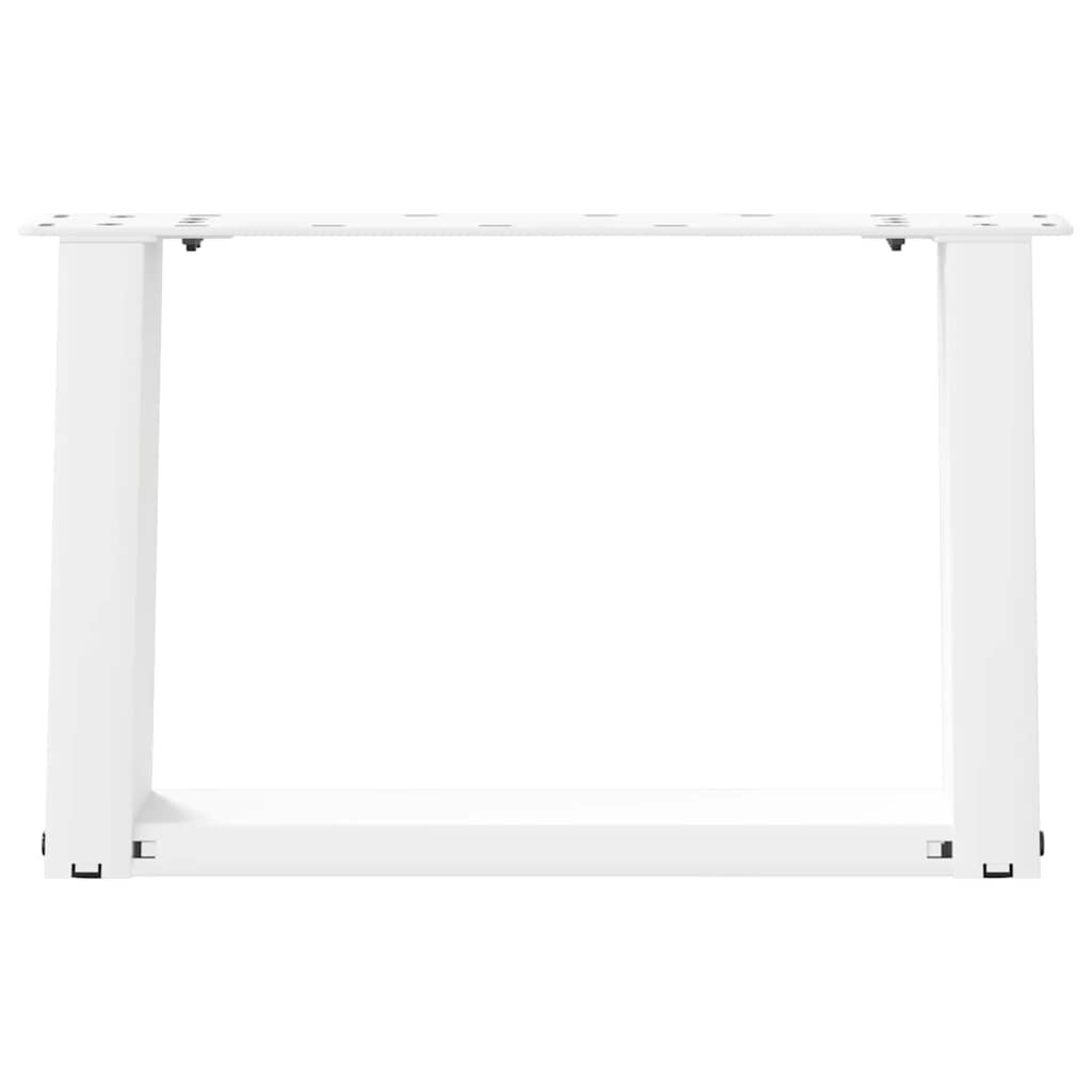 vidaXL Couchtischbeine U-Form 2 Stk. Weiß 50x(30-31) cm Stahl