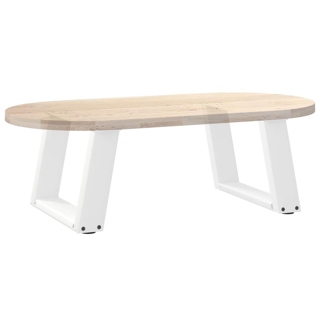vidaXL Couchtischbeine U-Form 2 Stk. Weiß 50x(30-31) cm Stahl