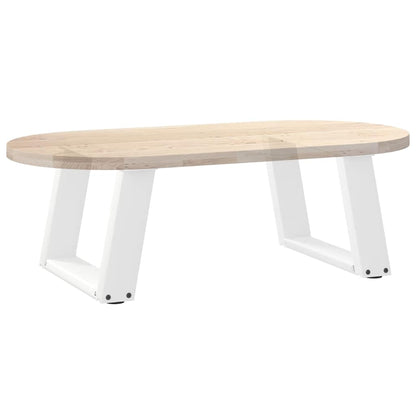 vidaXL Couchtischbeine U-Form 2 Stk. Weiß 50x(30-31) cm Stahl