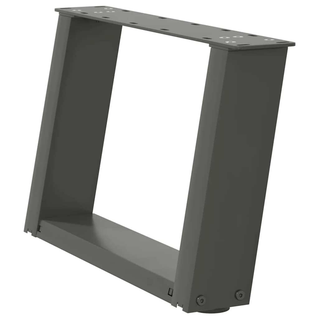 vidaXL Couchtischbeine U-Form 2 Stk. Anthrazit 50x(30-31) cm Stahl
