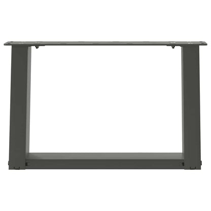 vidaXL Couchtischbeine U-Form 2 Stk. Anthrazit 50x(30-31) cm Stahl