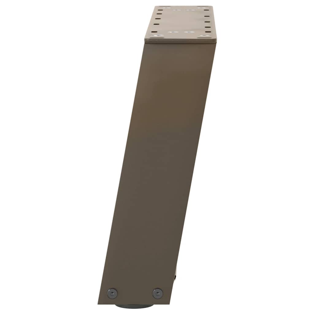 vidaXL Couchtischbeine U-Form 2 Stk. Naturstahl 50x(30-31) cm Stahl