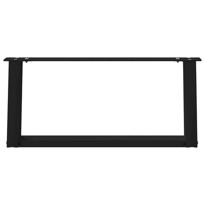 vidaXL Couchtischbeine U-Form 2 Stk. Schwarz 60x(30-31) cm Stahl