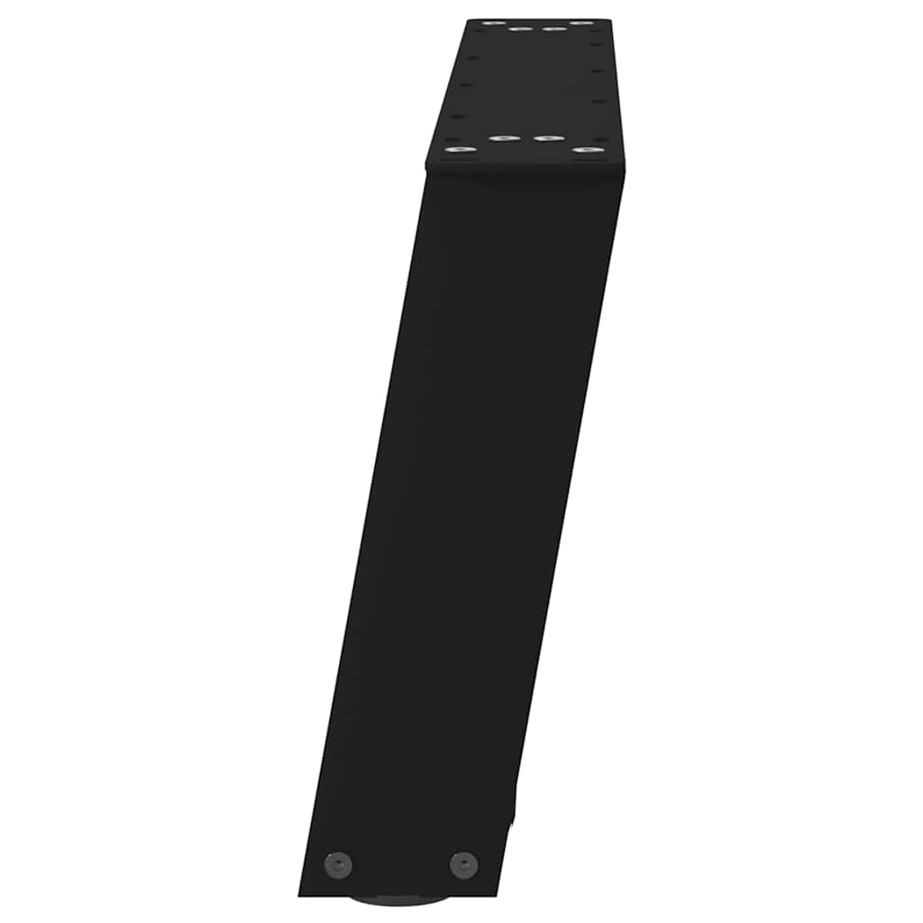 vidaXL Couchtischbeine U-Form 2 Stk. Schwarz 60x(30-31) cm Stahl