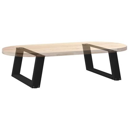vidaXL Couchtischbeine U-Form 2 Stk. Schwarz 60x(30-31) cm Stahl