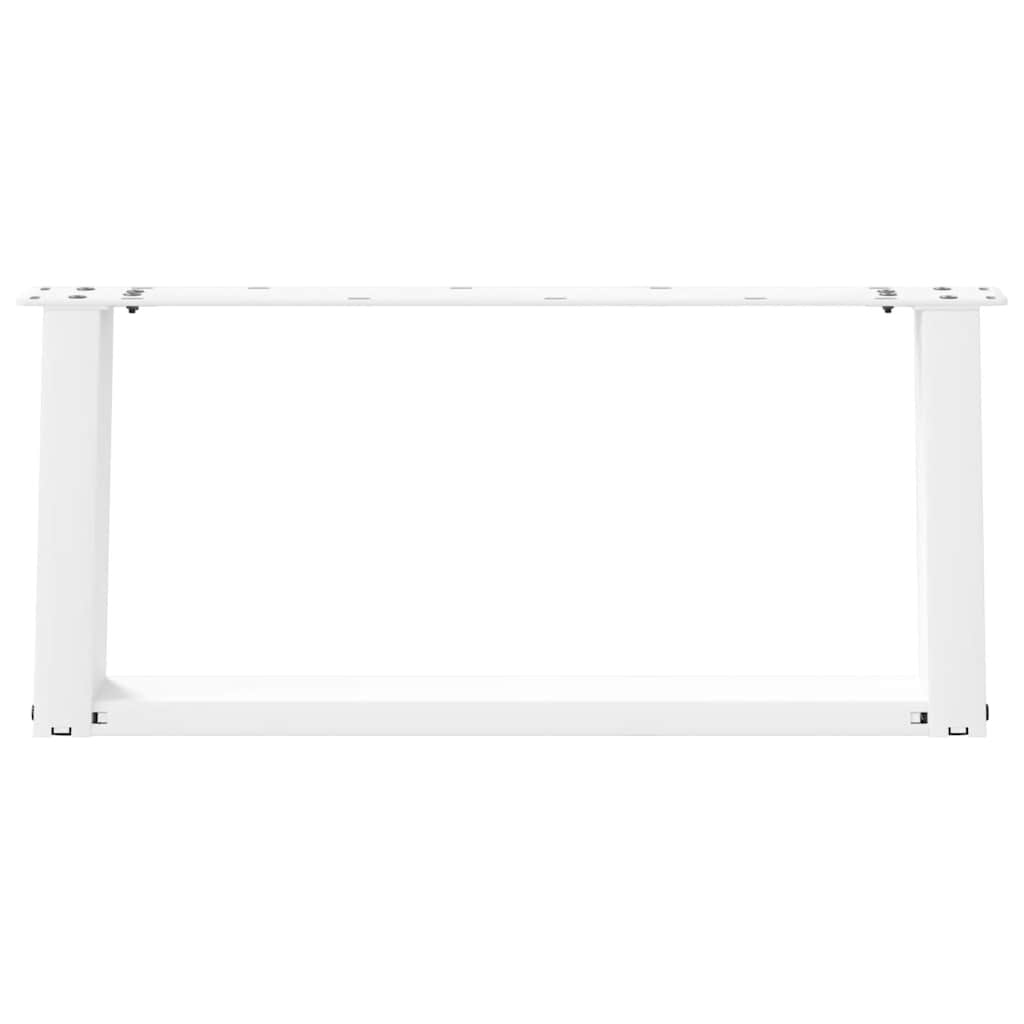 vidaXL Couchtischbeine U-Form 2 Stk. Weiß 60x(30-31) cm Stahl