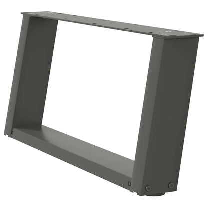vidaXL Couchtischbeine U-Form 2 Stk. Anthrazit 60x(30-31) cm Stahl