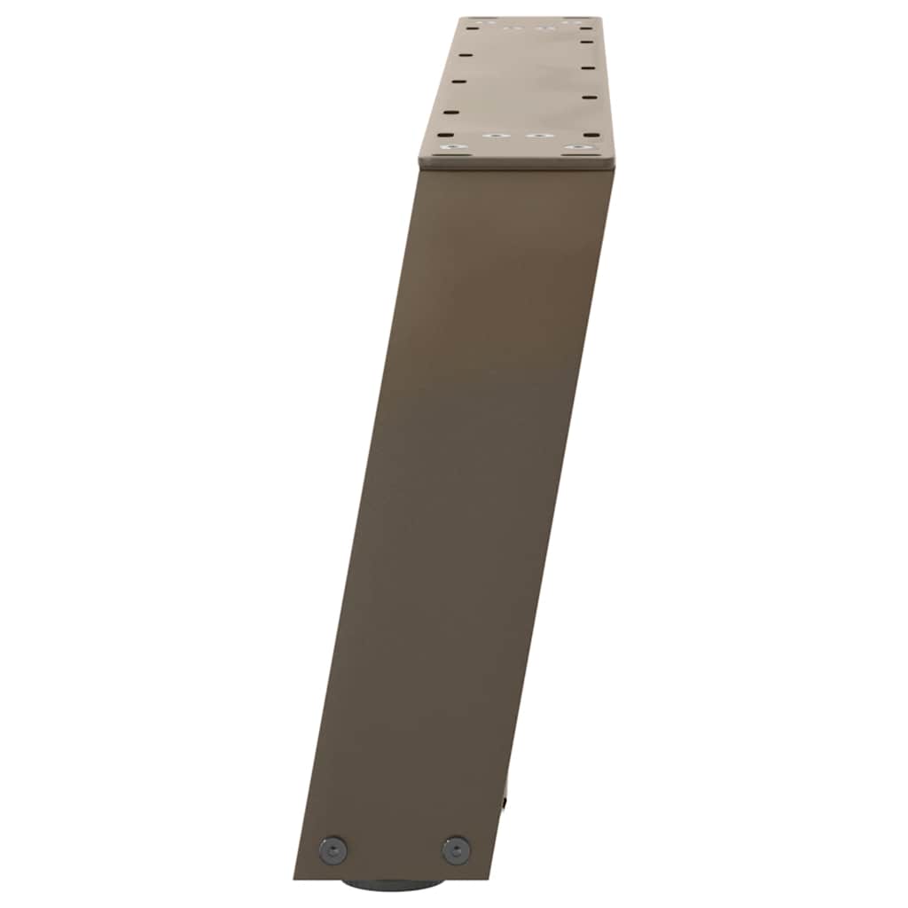 vidaXL Couchtischbeine U-Form 2 Stk. Naturstahl 60x(30-31) cm Stahl