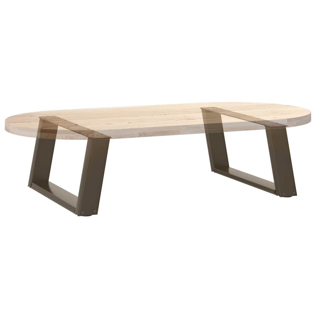 vidaXL Couchtischbeine U-Form 2 Stk. Naturstahl 60x(30-31) cm Stahl