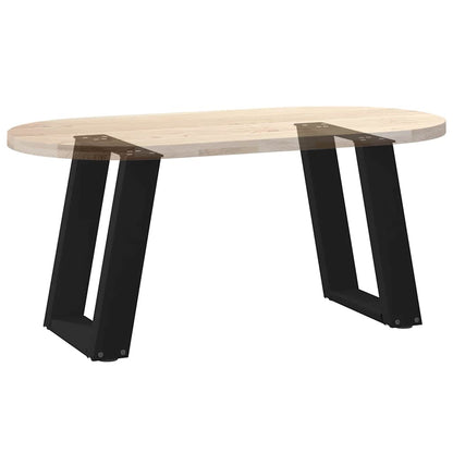 vidaXL Couchtischbeine U-Form 2 Stk. Schwarz 28x(42-43) cm Stahl