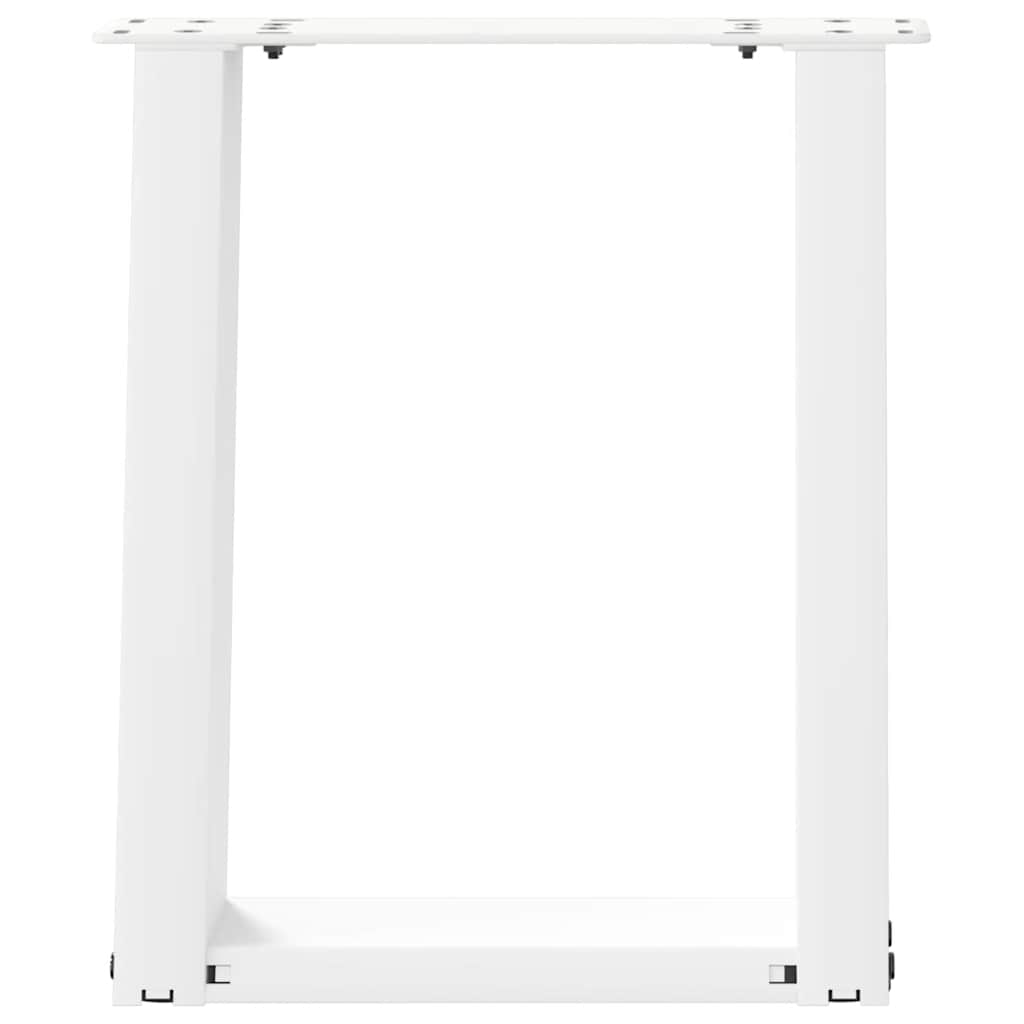vidaXL Pieds de table basse en U 2 pcs Blanc 28x(42-43) cm Acier