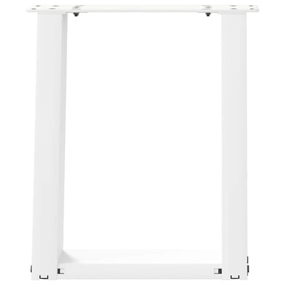vidaXL Pieds de table basse en U 2 pcs Blanc 28x(42-43) cm Acier