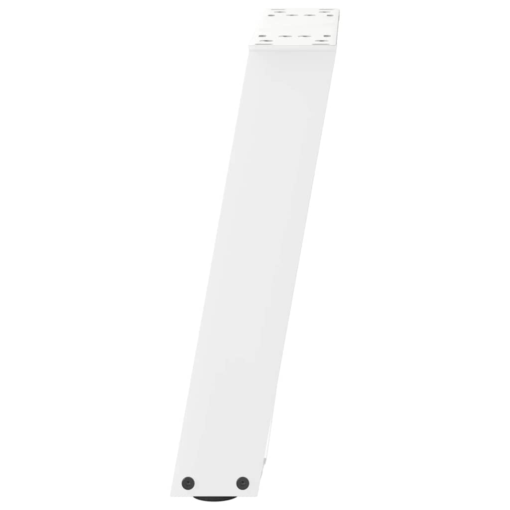 vidaXL Pieds de table basse en U 2 pcs Blanc 28x(42-43) cm Acier