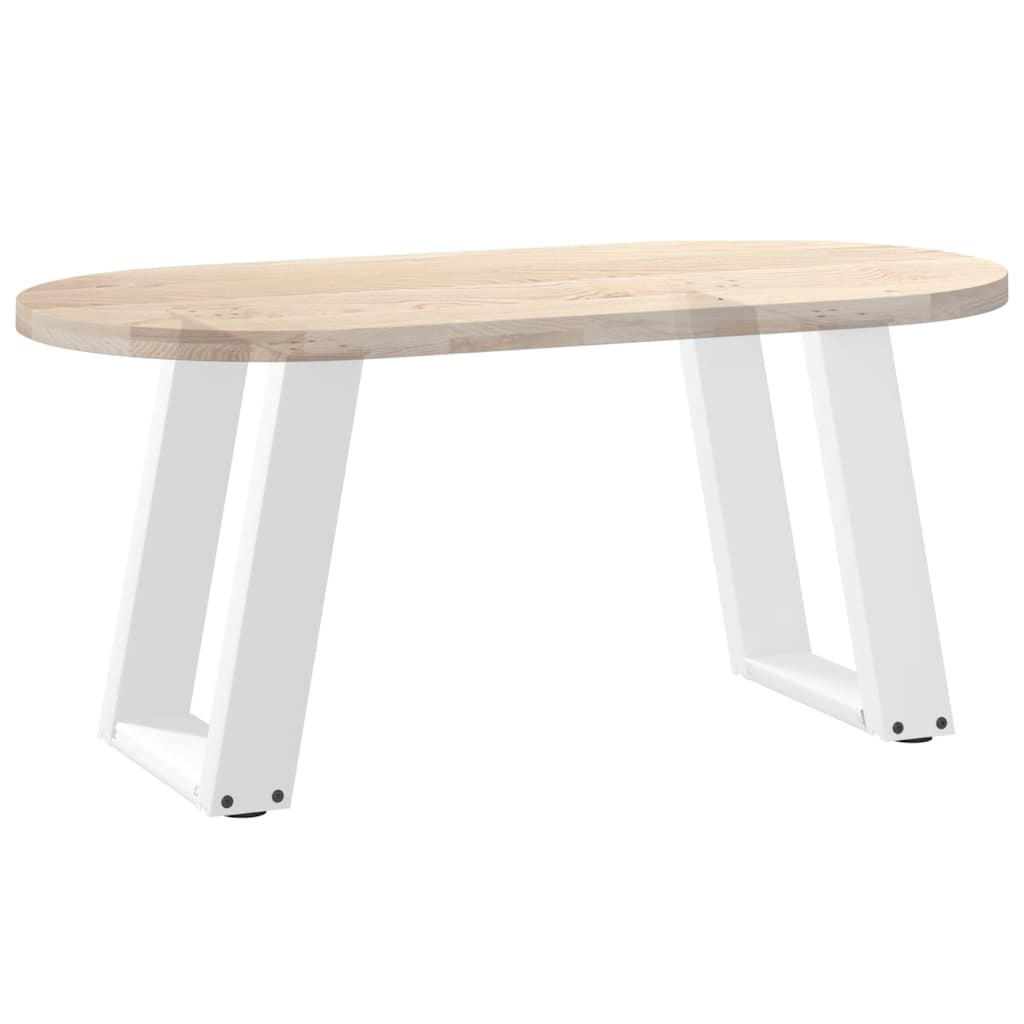 vidaXL Pieds de table basse en U 2 pcs Blanc 28x(42-43) cm Acier