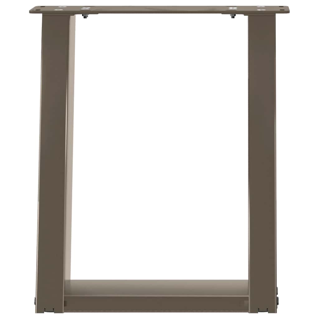 vidaXL Couchtischbeine U-Form 2 Stk. Naturstahl 28x(42-43) cm Stahl