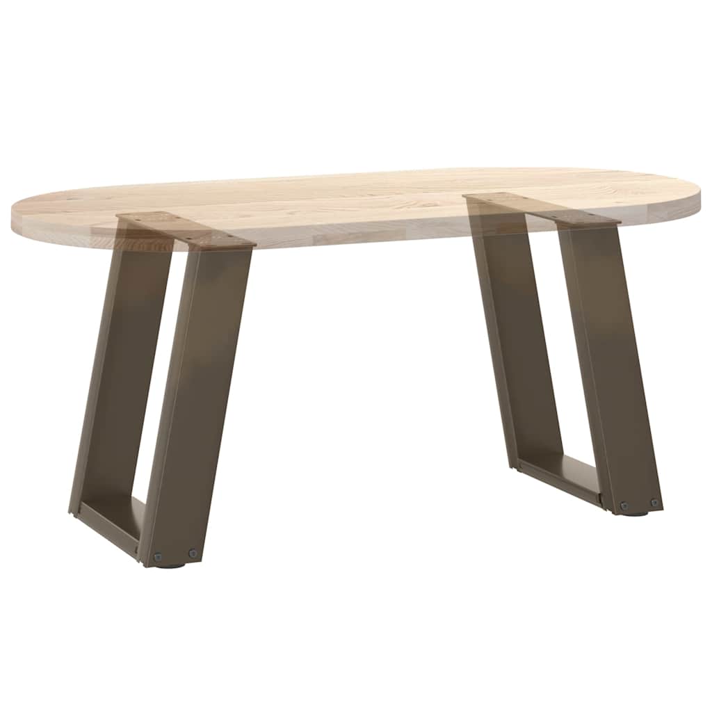 vidaXL Couchtischbeine U-Form 2 Stk. Naturstahl 28x(42-43) cm Stahl