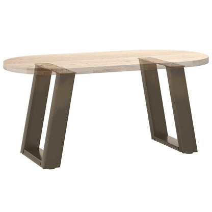 vidaXL Couchtischbeine U-Form 2 Stk. Naturstahl 38x(42-43) cm Stahl