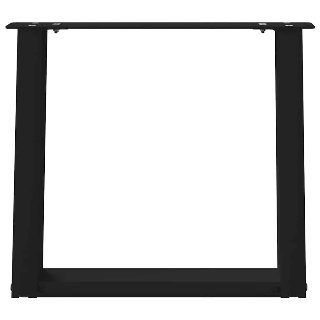 vidaXL Pieds de table basse en U 2 pcs Noir 50x(42-43) cm Acier