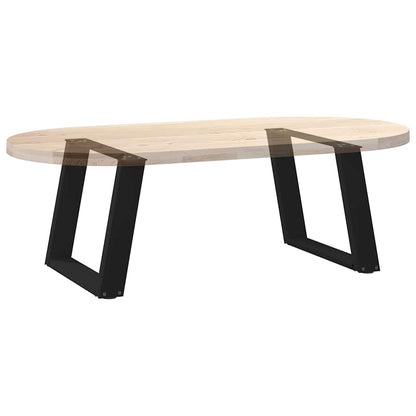 vidaXL Pieds de table basse en U 2 pcs Noir 50x(42-43) cm Acier