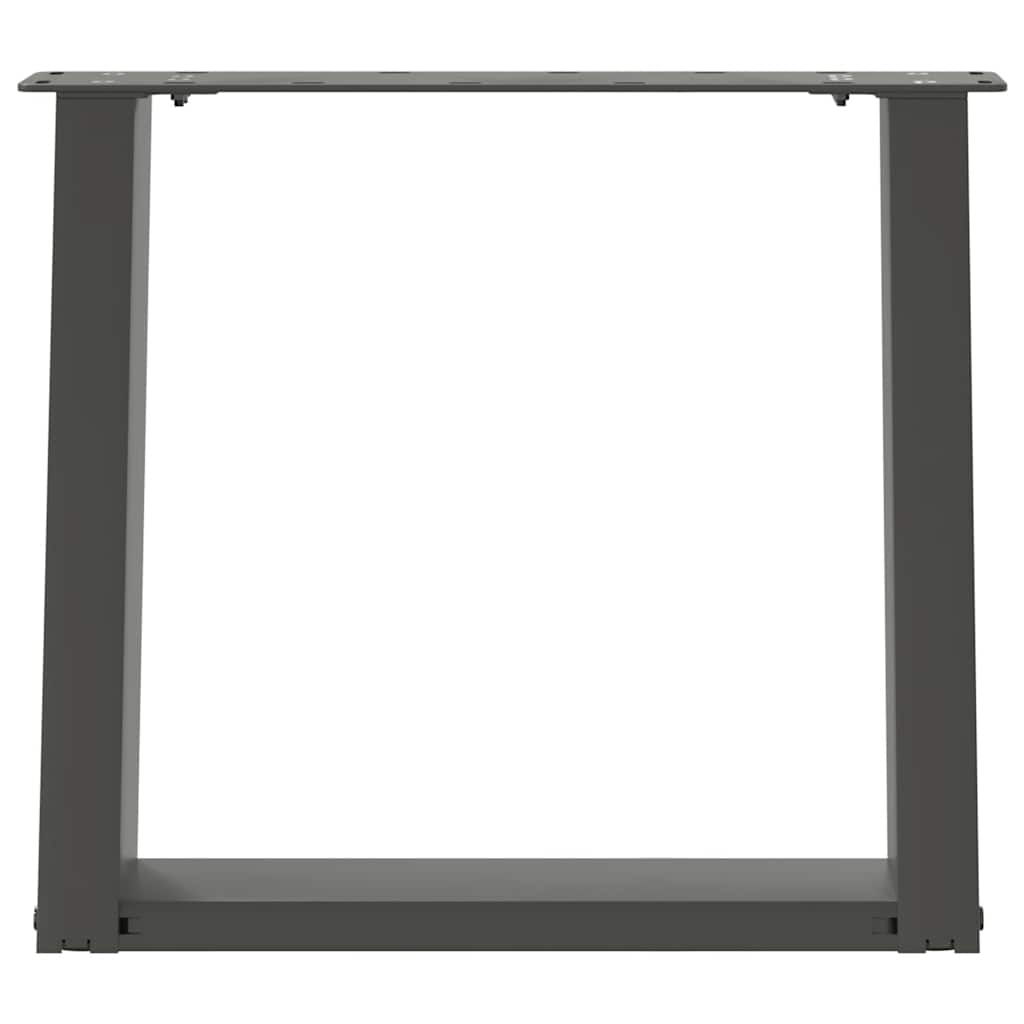 vidaXL Couchtischbeine U-Form 2 Stk. Anthrazit 50x(42-43) cm Stahl