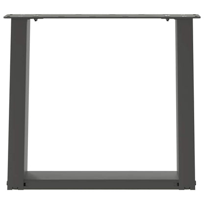 vidaXL Couchtischbeine U-Form 2 Stk. Anthrazit 50x(42-43) cm Stahl